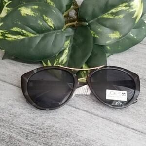 Joe's Jeans black & blue Matte Tortoise Cat Eye Sunglasses NEW